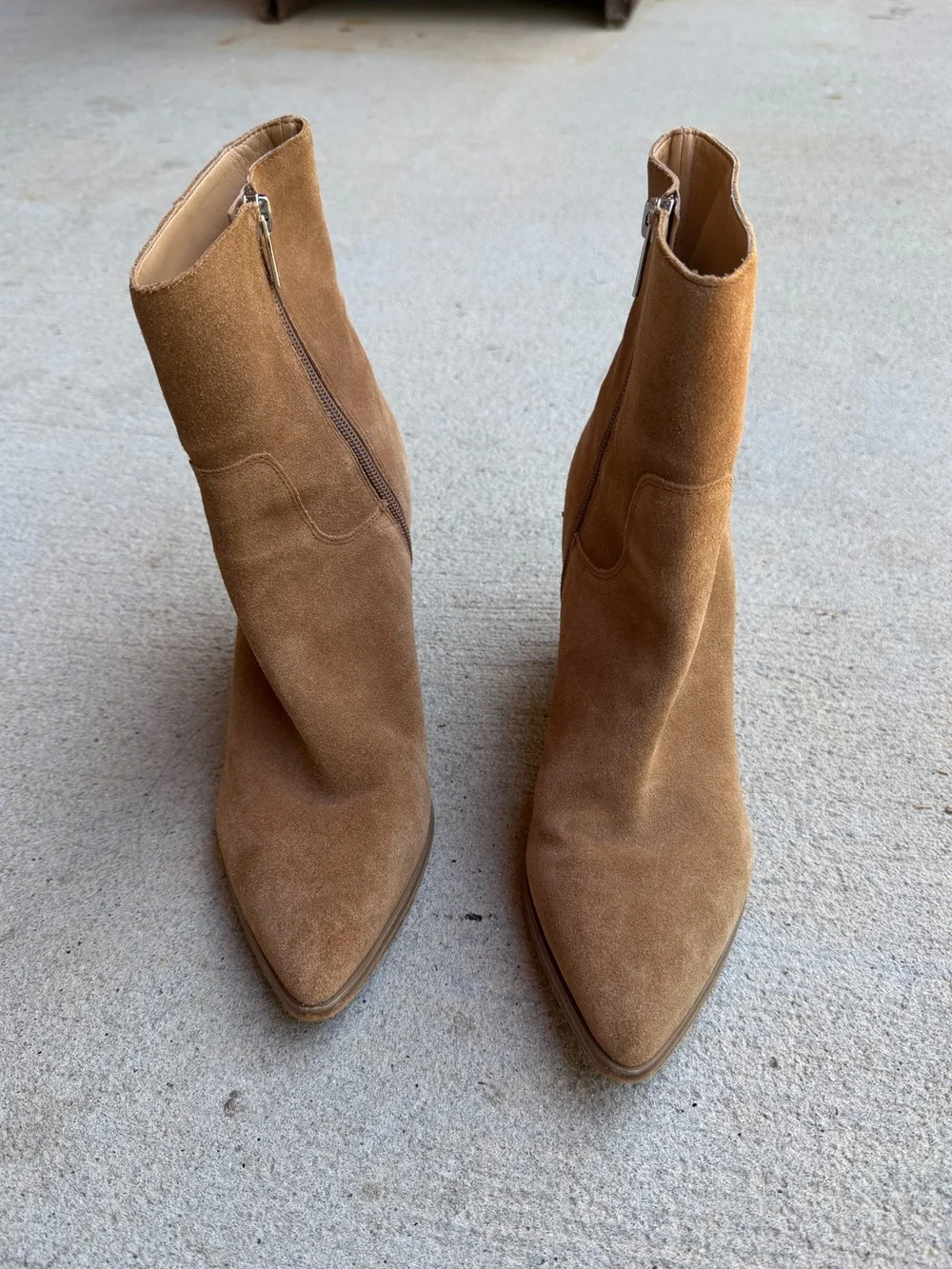 Brown Suede Western Bootie - Picture 3 of 5